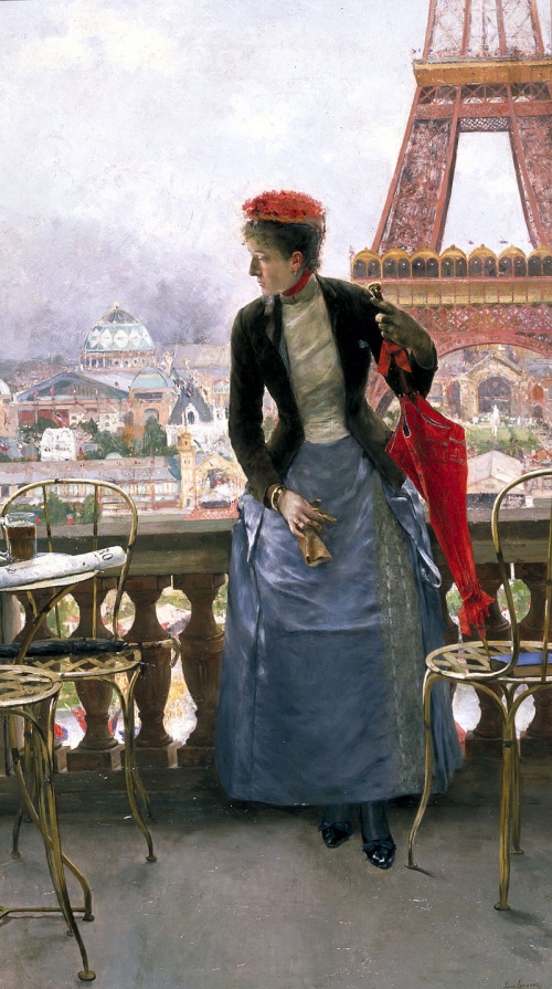 Дама на Всемирной выставке в Парижа (1889).