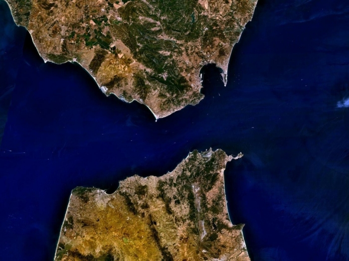 Вид на Гибралтарский пролив из космоса