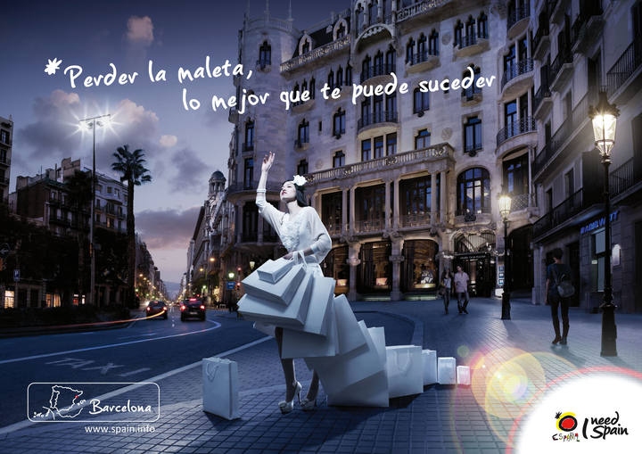 Turespaña. Рекламная компания "I need Spain" (2010) Perder la maleta, mejor que te puede suceder.